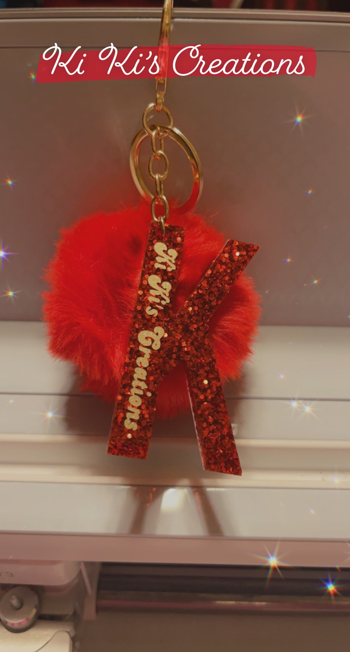 Custom Keychain w/ Pom Pom