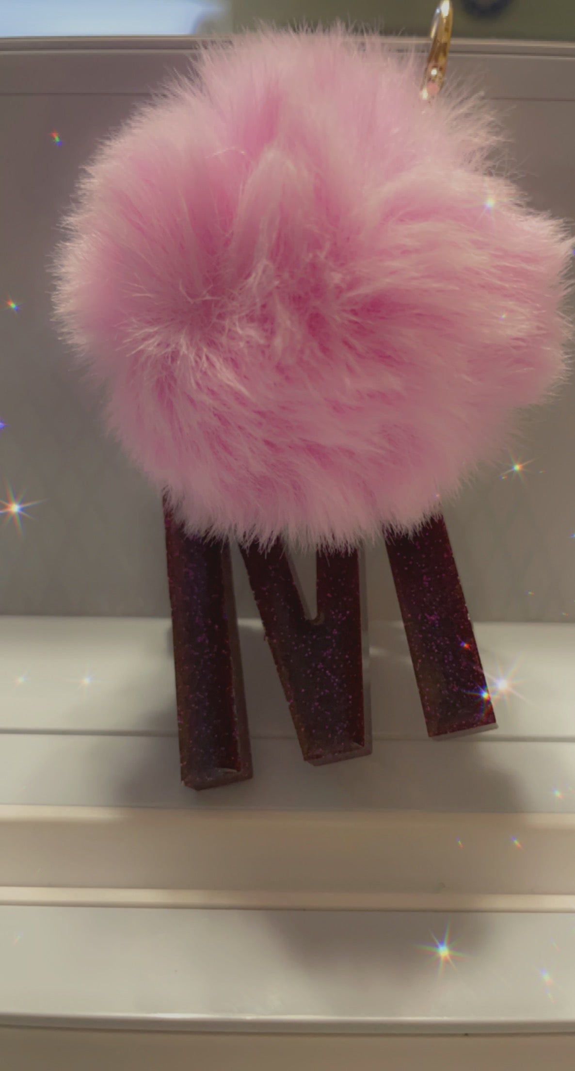 Custom Keychain w/ Pom Pom