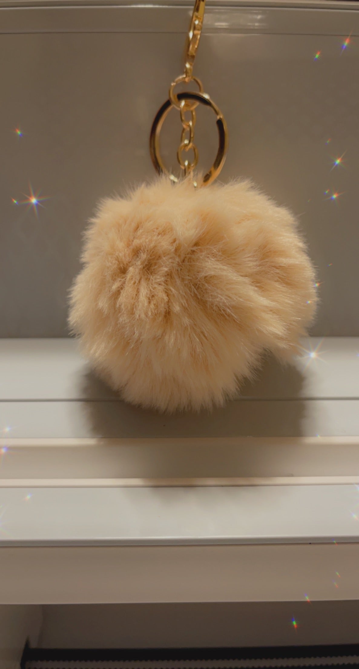 Custom Keychain w/ Pom Pom