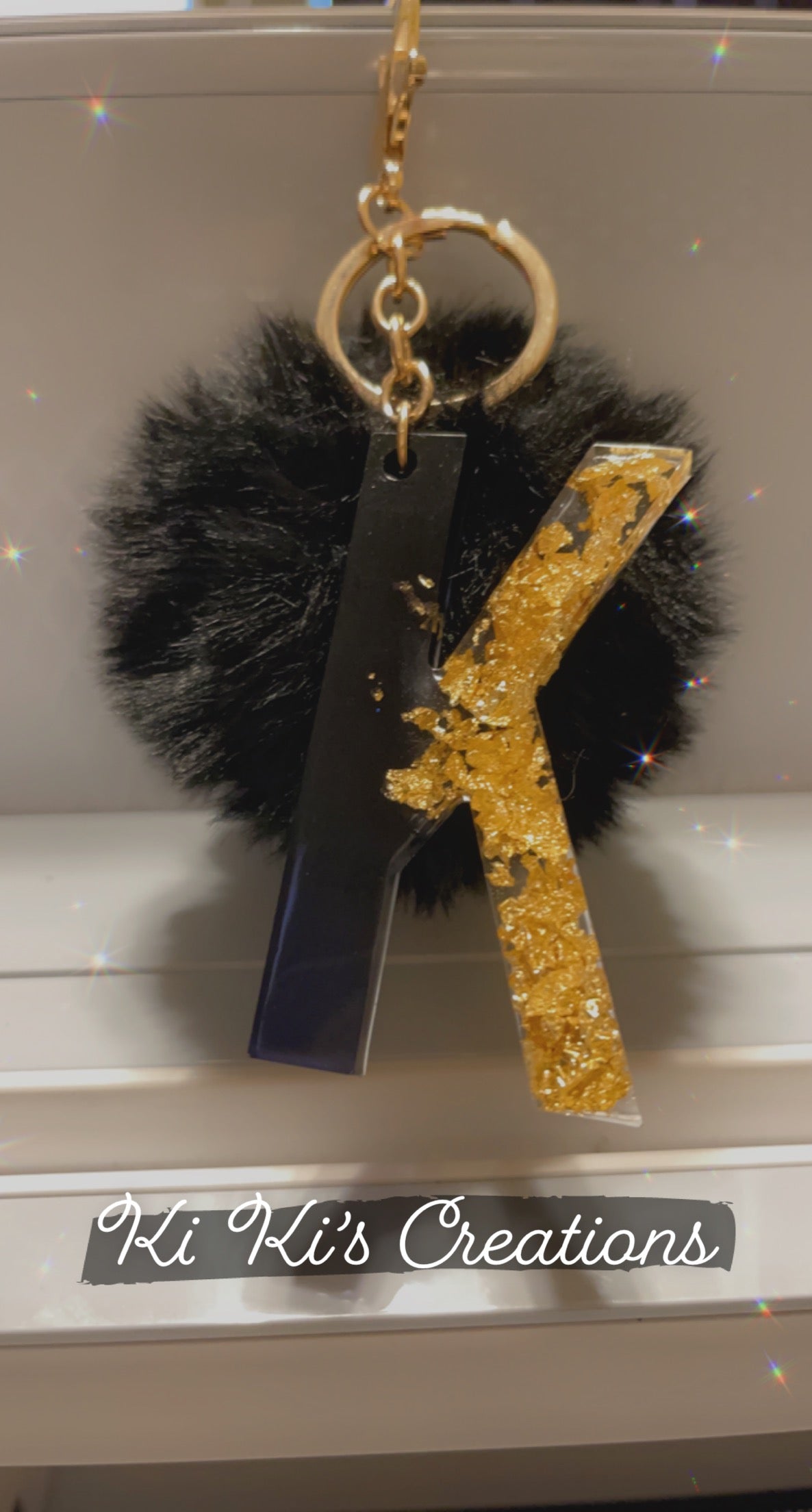 Custom Keychain w/ Pom Pom